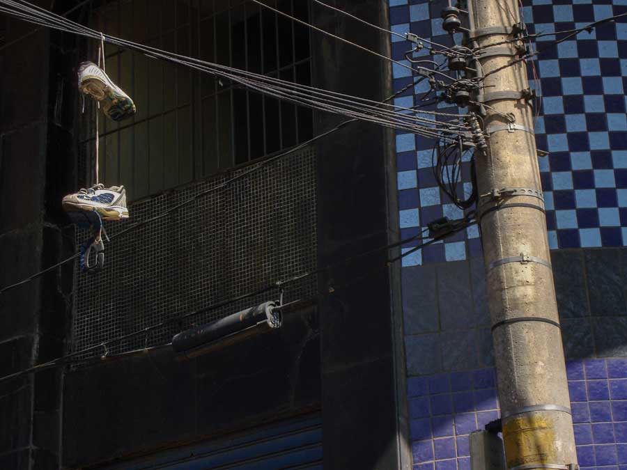 sao paulo, telegrapg wire, shoefiti, konczak, snapshots from the end of time