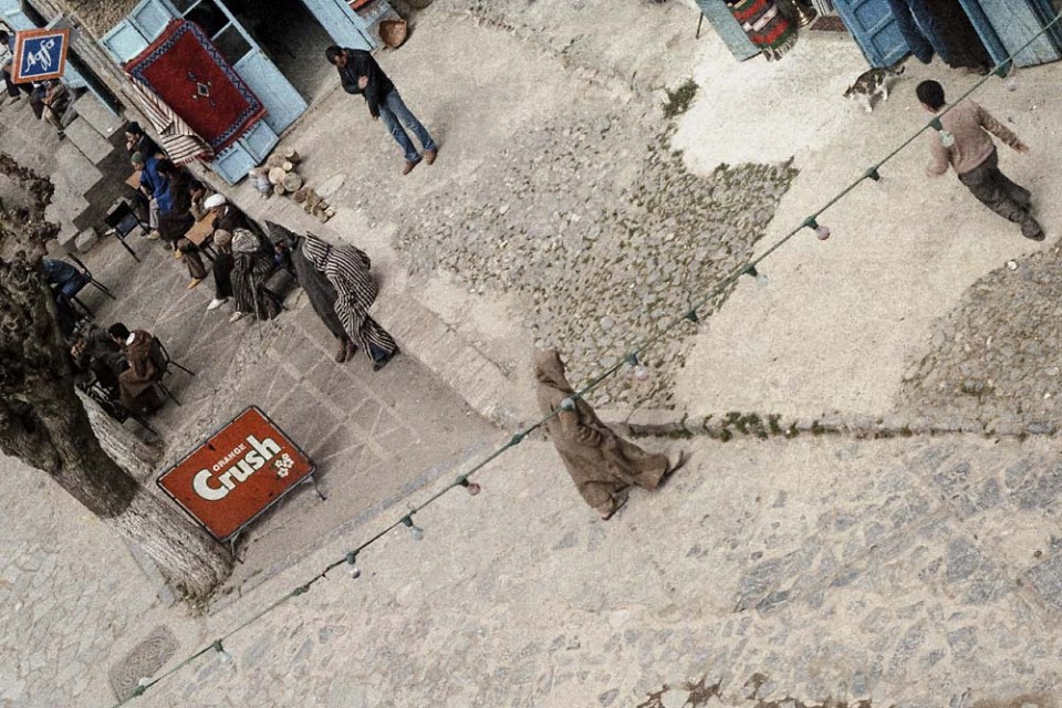 chefchaouen, maroc, morocco, market square, 1985