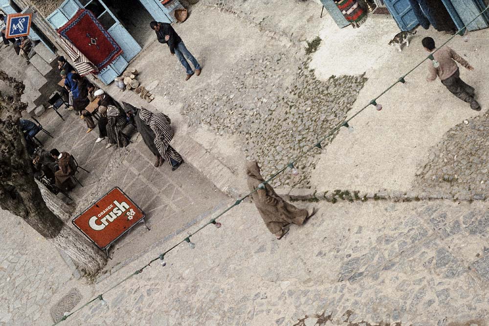 chefchaouen, maroc, morocco, market square, 1985